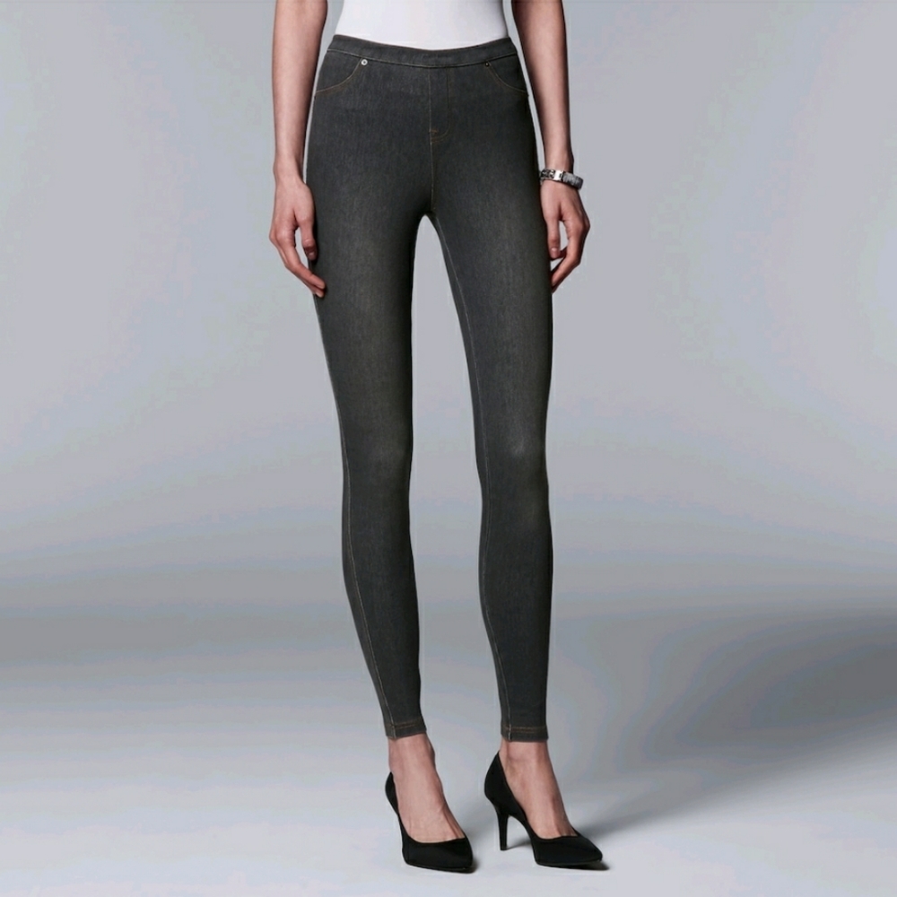 Denim leggings